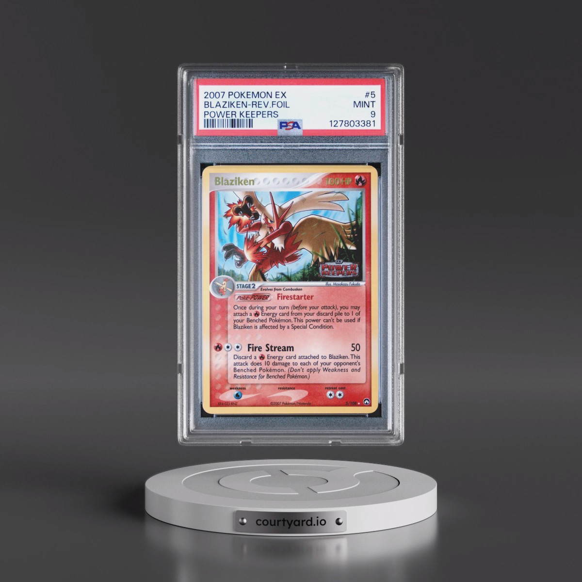 2007 Pokémon EX Power Keepers #5 Blaziken - Reverse Foil (PSA 9 MINT)