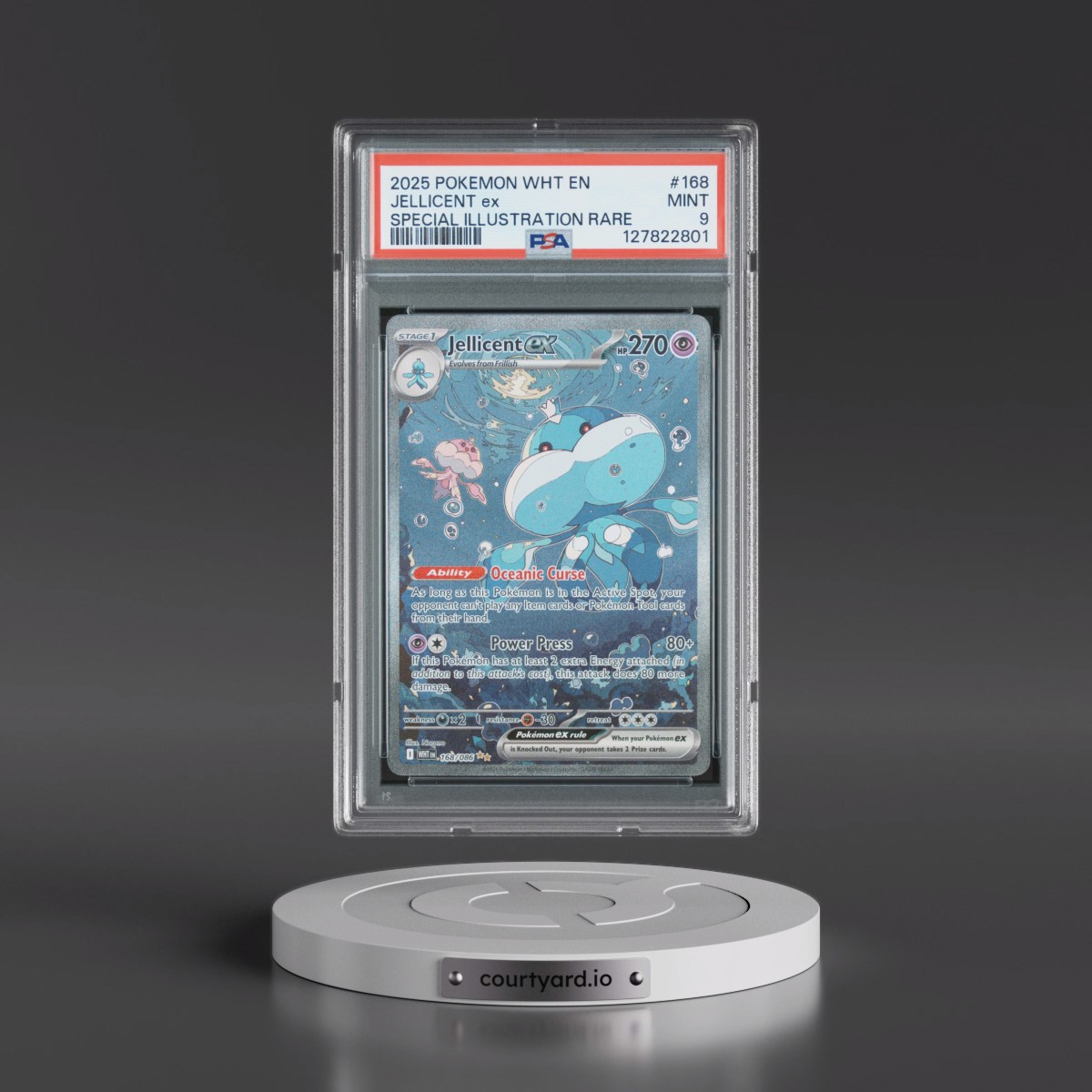 2025 Pokémon Wht EN-White Flare #168 Jellicent EX - Holo Special Illustration Rare (PSA 9 MINT)