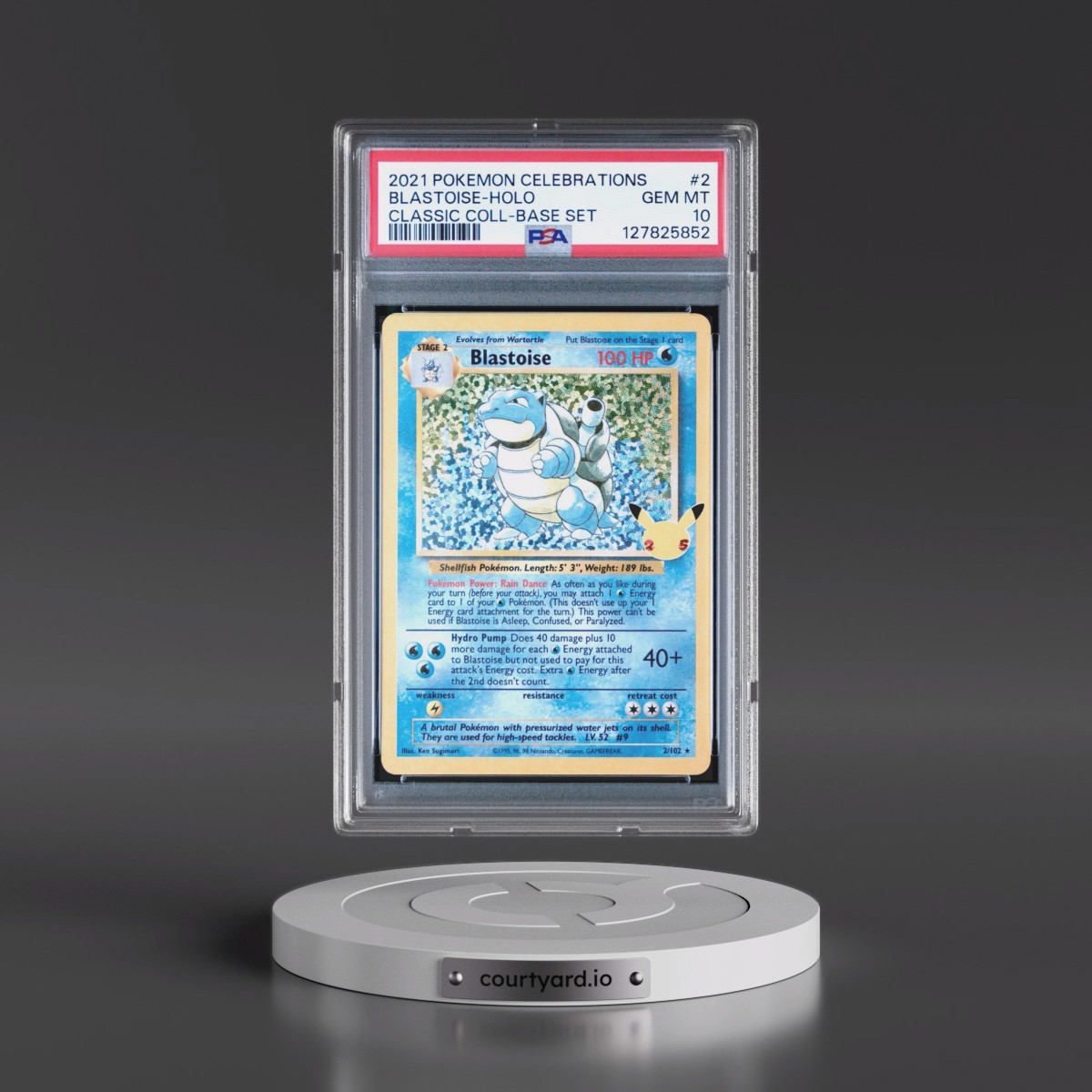 2021 Pokémon Celebrations Classic Collection #2 Blastoise - Holo (PSA 10 GEM MINT)
