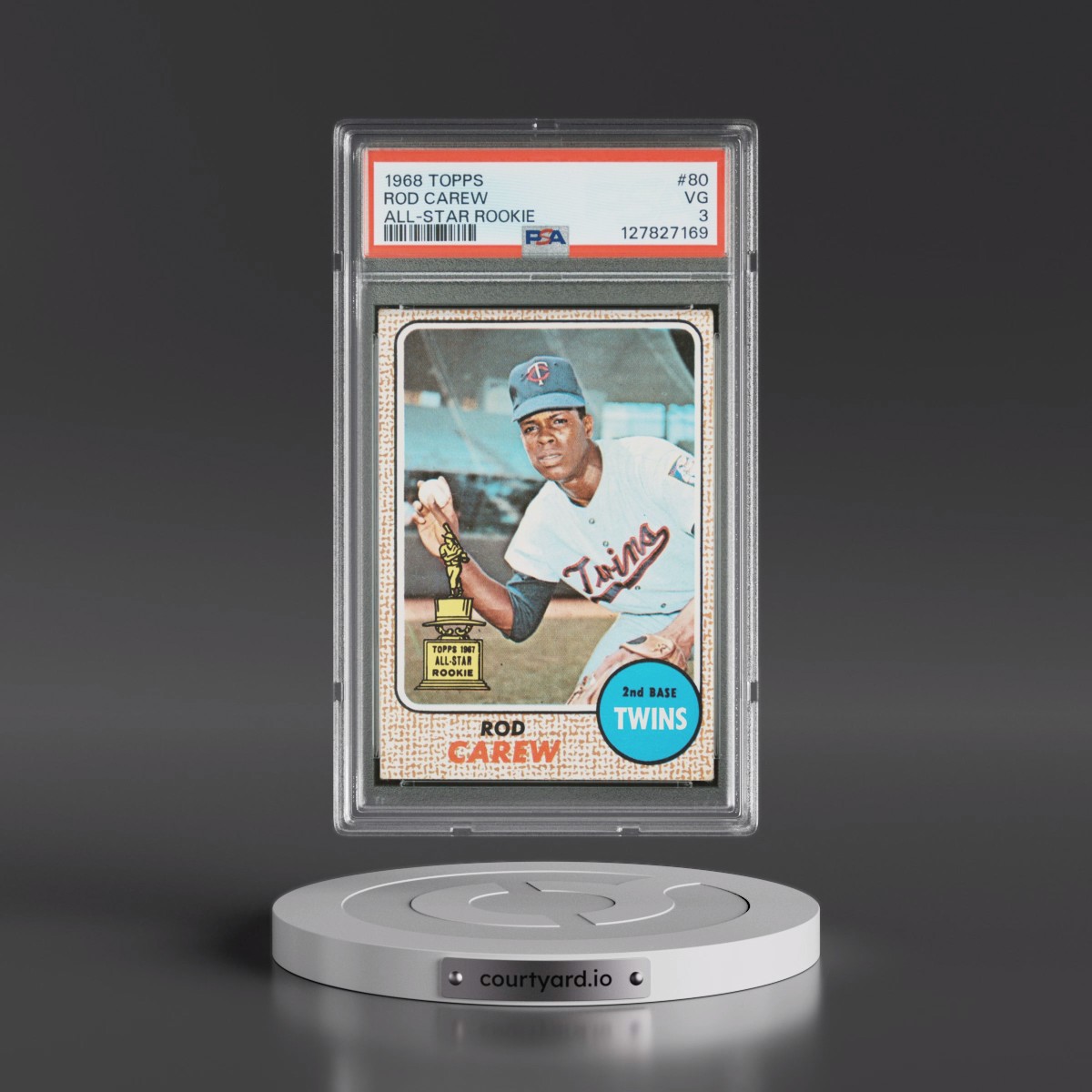 1968 Topps #80 Rod Carew - All-Star Rookie (PSA 3 VG)
