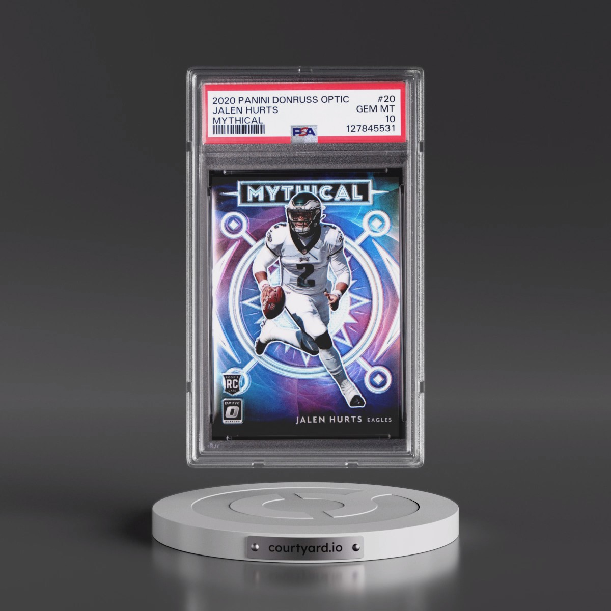 2020 Panini Donruss Optic Mythical #20 Jalen Hurts (PSA 10 GEM MINT)