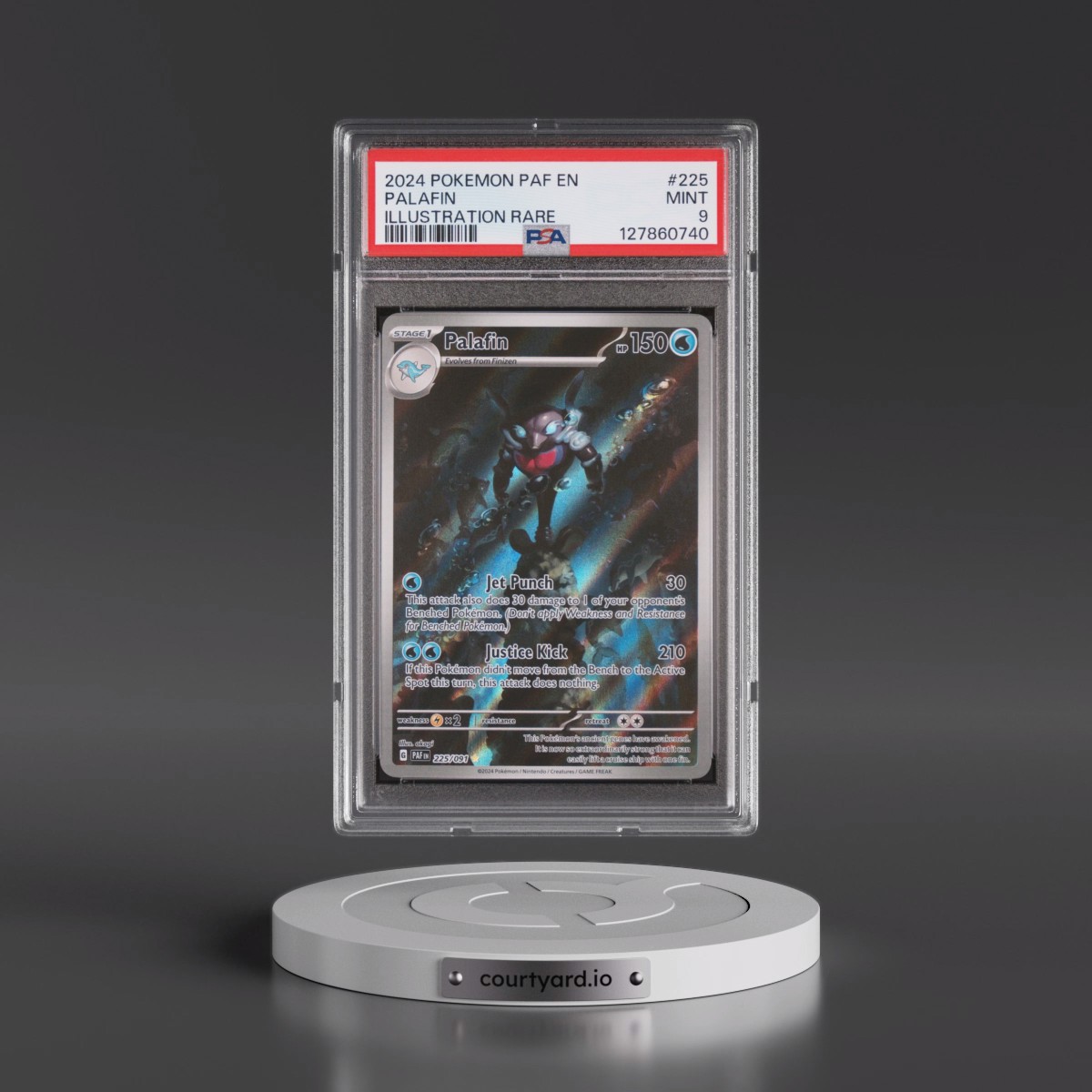 2024 Pokémon Paf EN-Paldean Fates #225 Palafin - Illustration Rare (PSA 9 MINT)