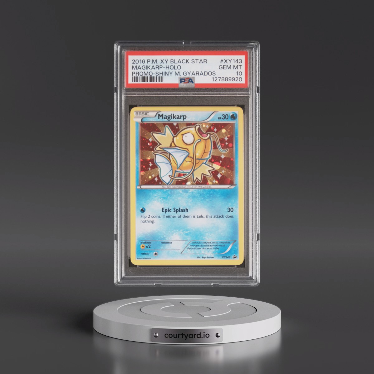 2016 Pokémon XY Black Star Promo Magikarp - Holo Shiny Mega Gyarados #XY143 PSA 10