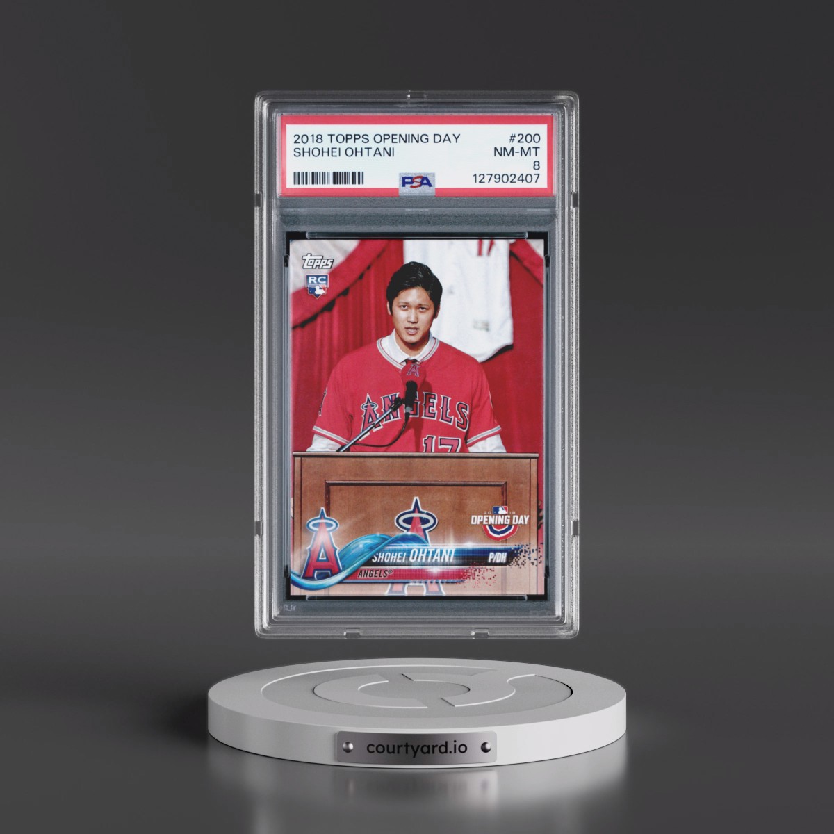 2018 Topps Opening Day Shohei Ohtani #200 PSA 8