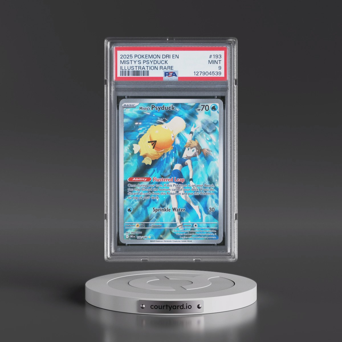 2025 Pokémon Dri EN-Destined Rivals #193 Misty's Psyduck - Illustration Rare (PSA 9 MINT)