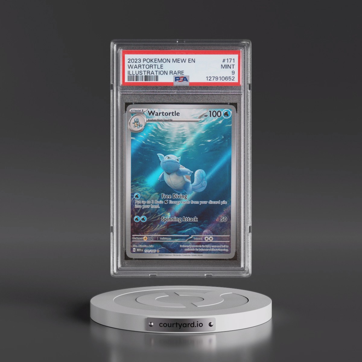 2023 Pokémon Mew EN-151 #171 Wartortle - Illustration Rare (PSA 9 MINT)