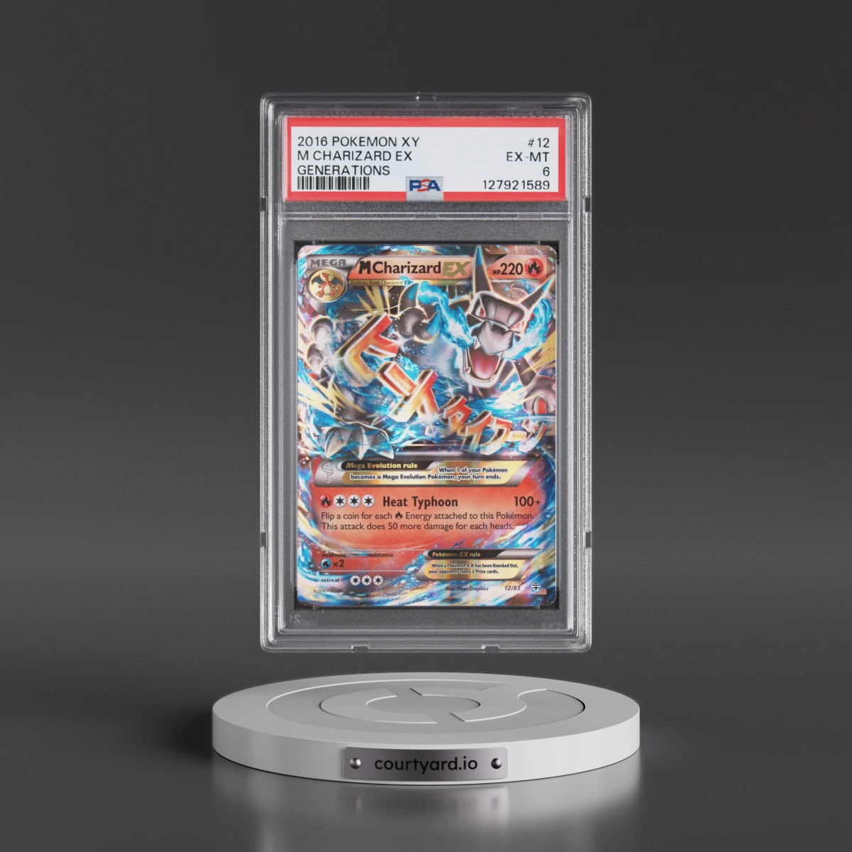 2016 Pokémon XY Generations #12 M Charizard EX - Holo (PSA 6 EX-MT)