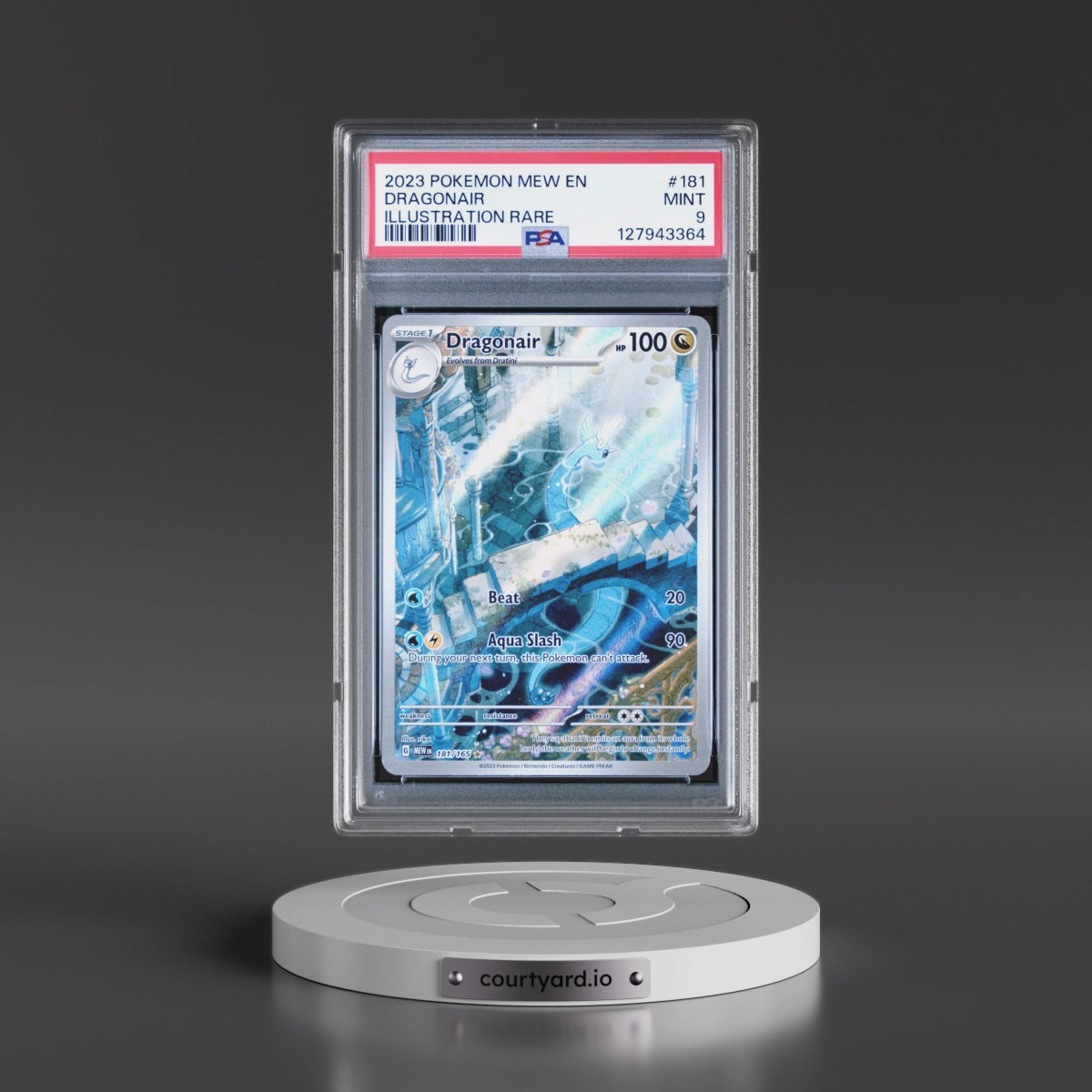 2023 Pokémon Mew EN-151 #181 Dragonair - Illustration Rare (PSA 9 MINT)