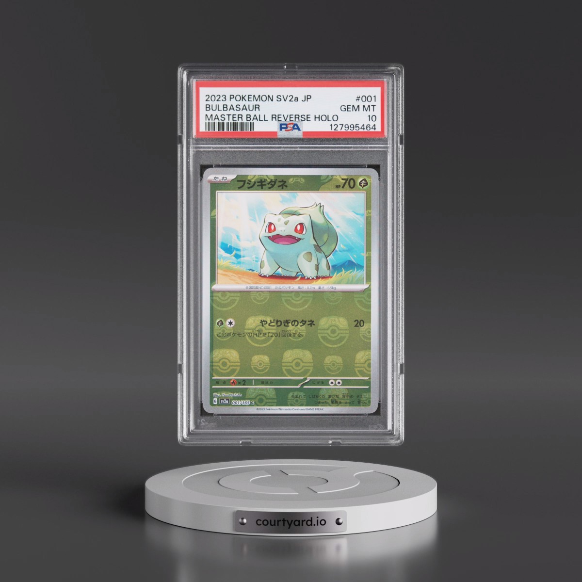 2023 Pokémon Sv2a-Pokémon Card 151 #001 Bulbasaur - Reverse Holo Master Ball (PSA 10 GEM MINT)