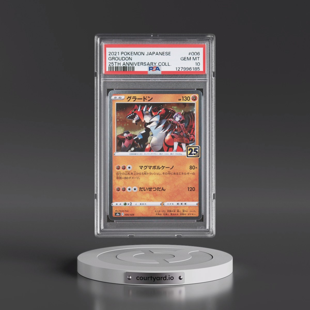 2021 Pokémon 25th Anniversary Collection #006 Groudon (PSA 10 GEM MINT)