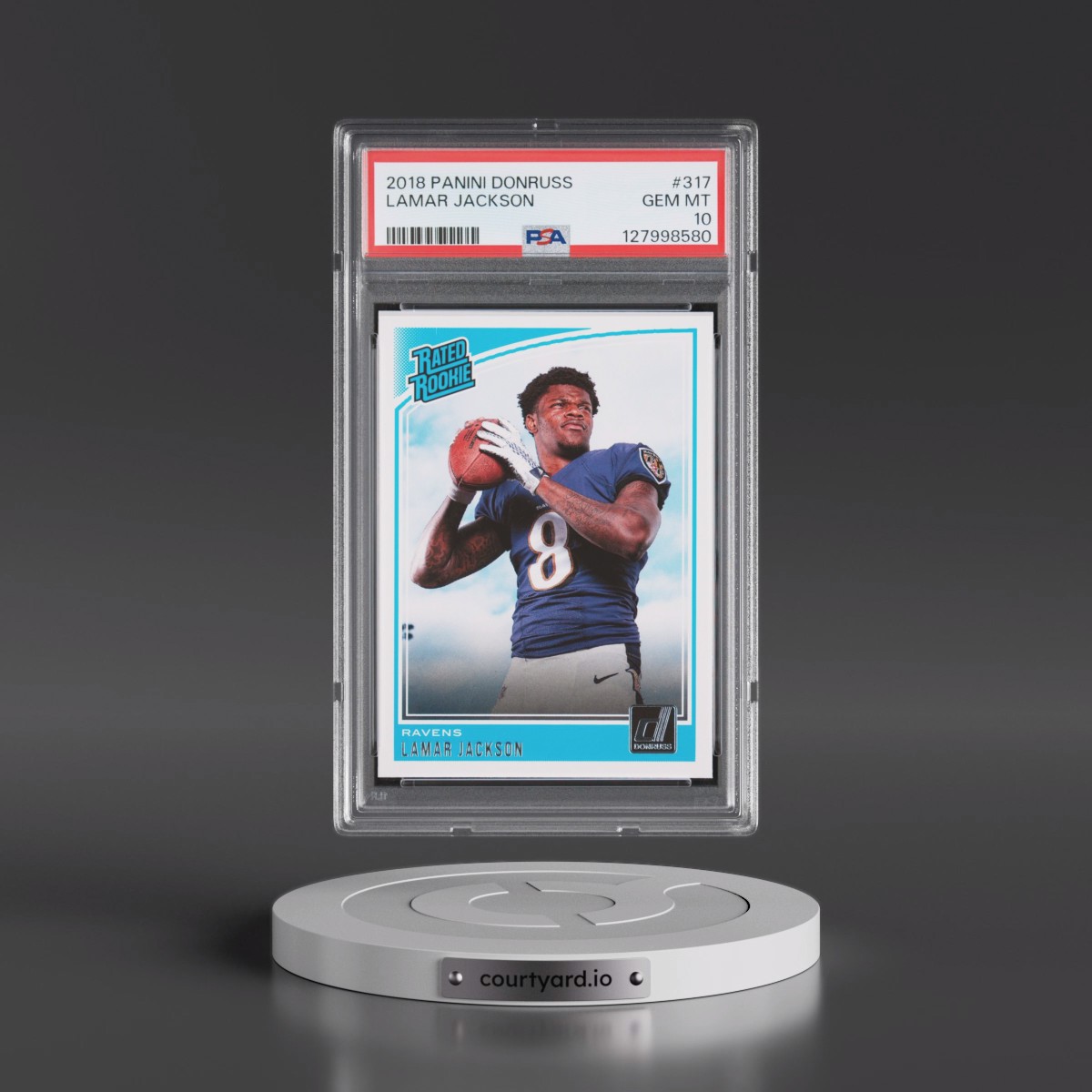 2018 Panini Donruss #317 Lamar Jackson (PSA 10 GEM MINT)