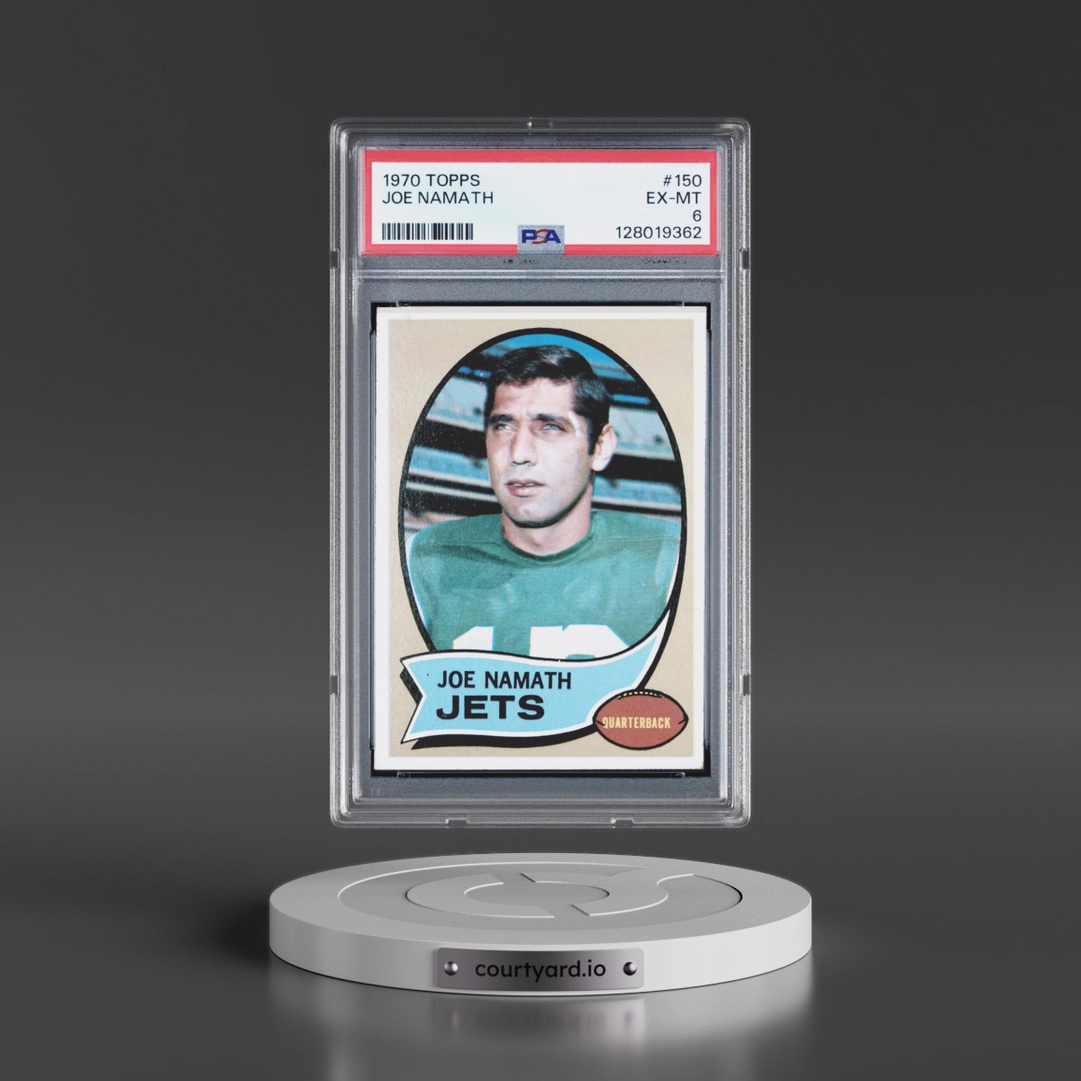 1970 Topps #150 Joe Namath (PSA 6 EX-MT)