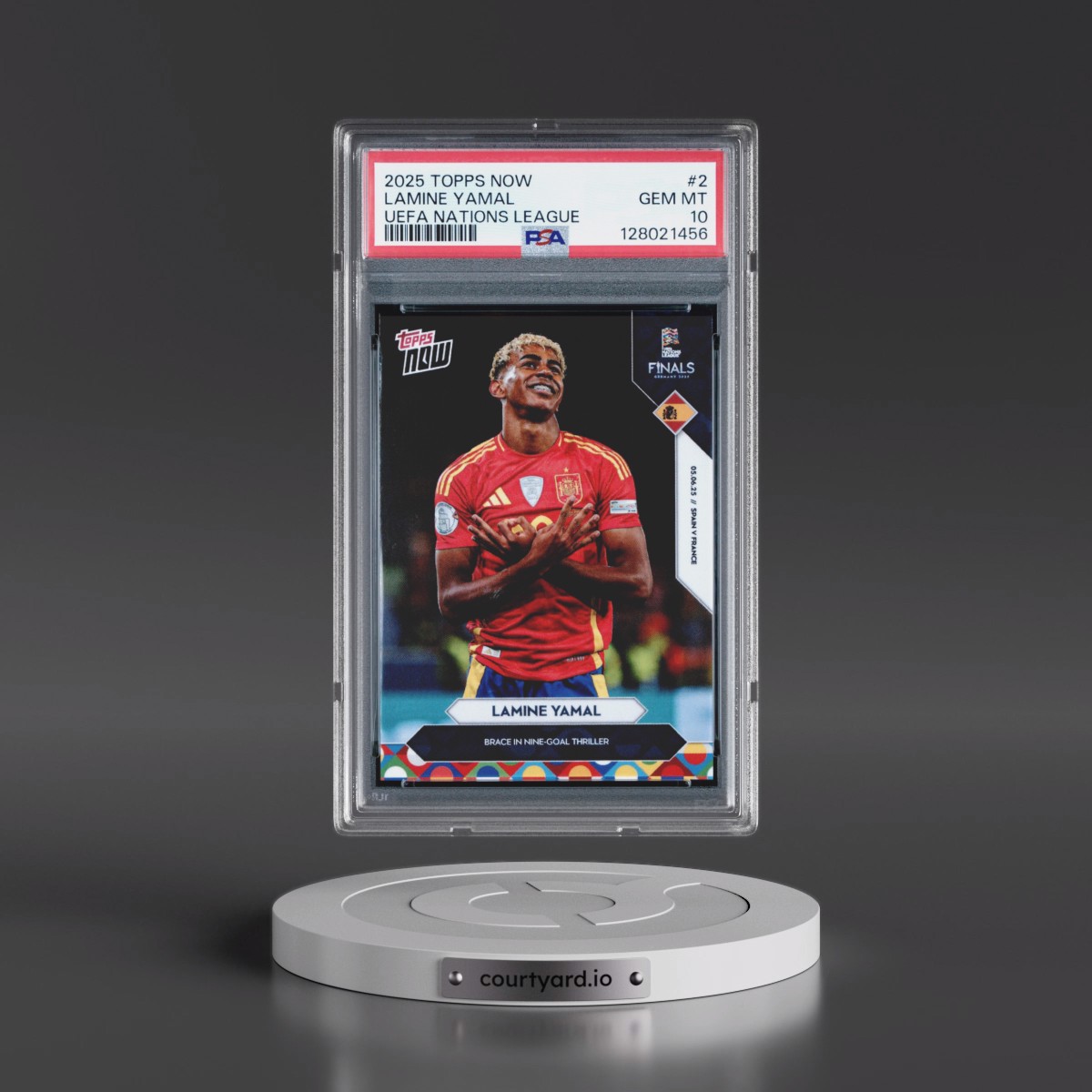 2025 Topps Now UEFA Nations League #2 Lamine Yamal (PSA 10 GEM MINT)