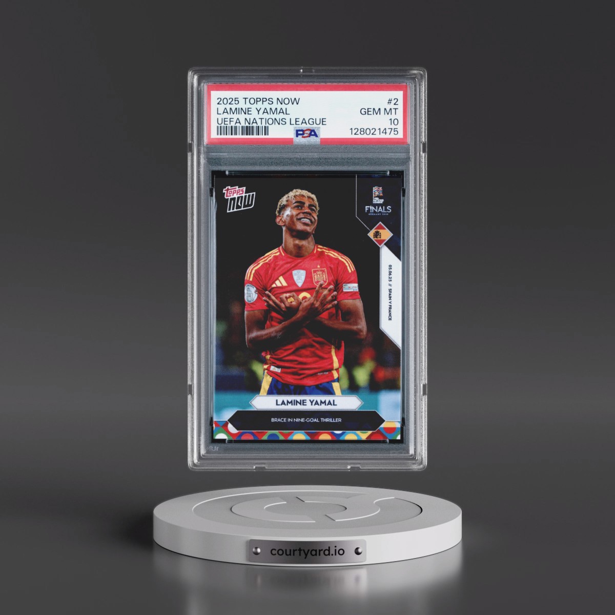 2025 Topps Now UEFA Nations League #2 Lamine Yamal (PSA 10 GEM MINT)