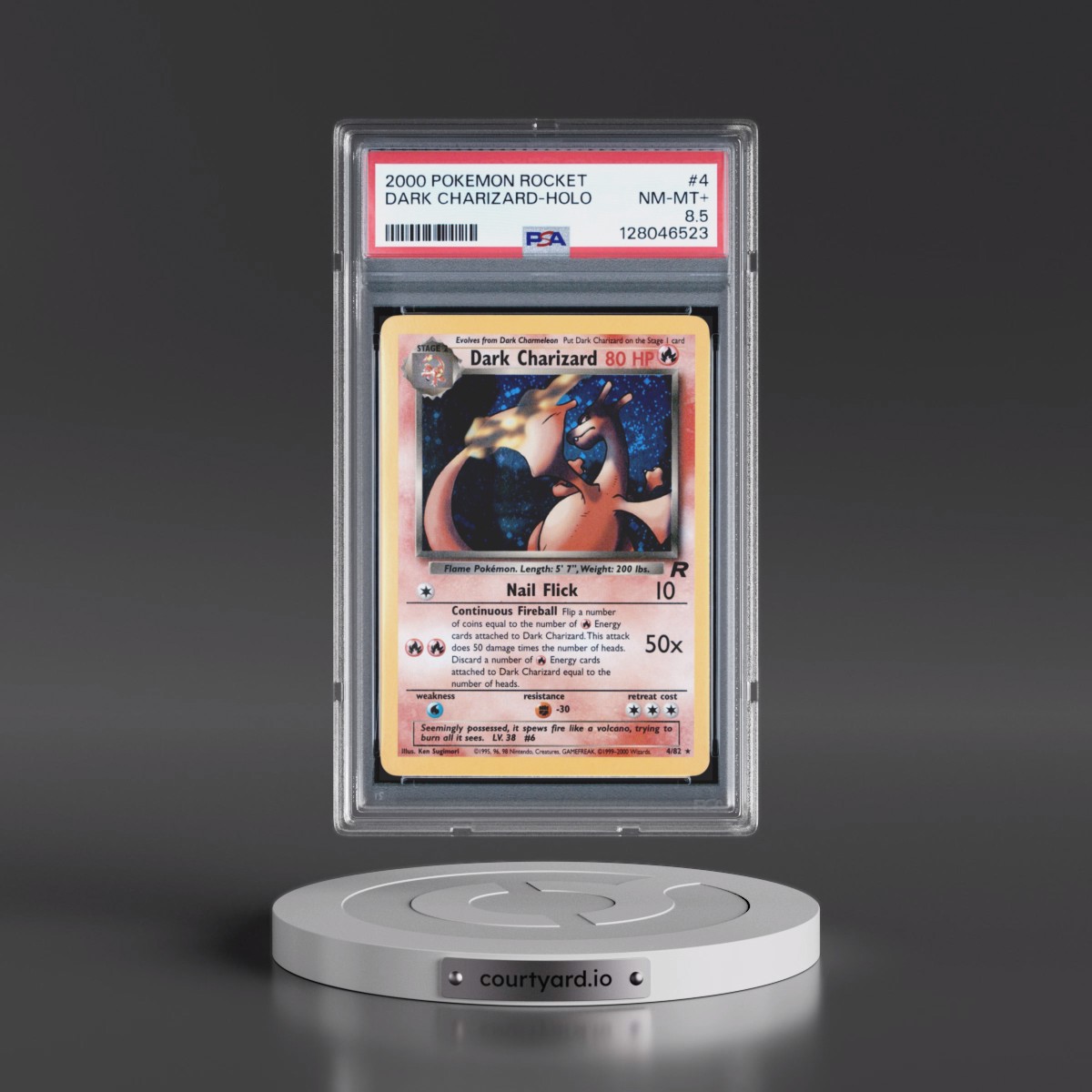2000 Pokémon Rocket #4 Dark Charizard - Holo (PSA 8.5 NM-MT+)