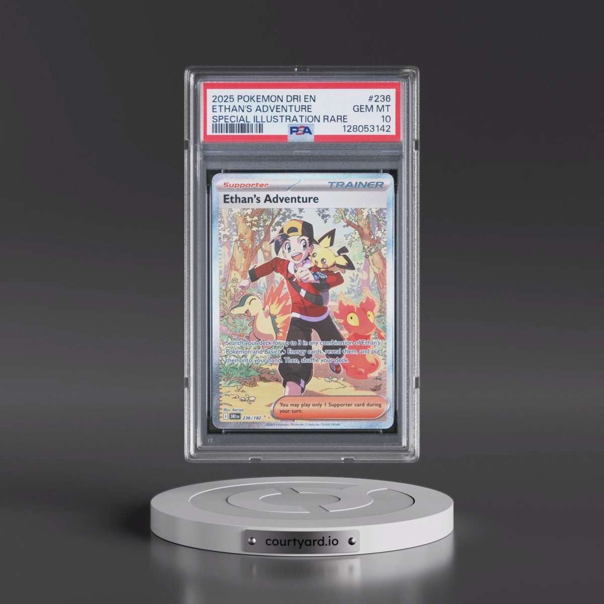 2025 Pokémon Dri EN-Destined Rivals #236 Ethan's Adventure - Special Illustration Rare (PSA 10 GEM MINT)