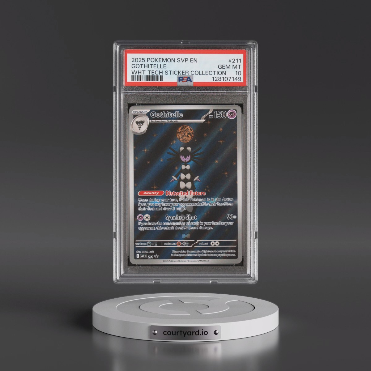 2025 Pokémon Svp EN-SV Black Star Promo #211 Gothitelle - White Flare Tech Sticker Collection (PSA 10 GEM MINT)