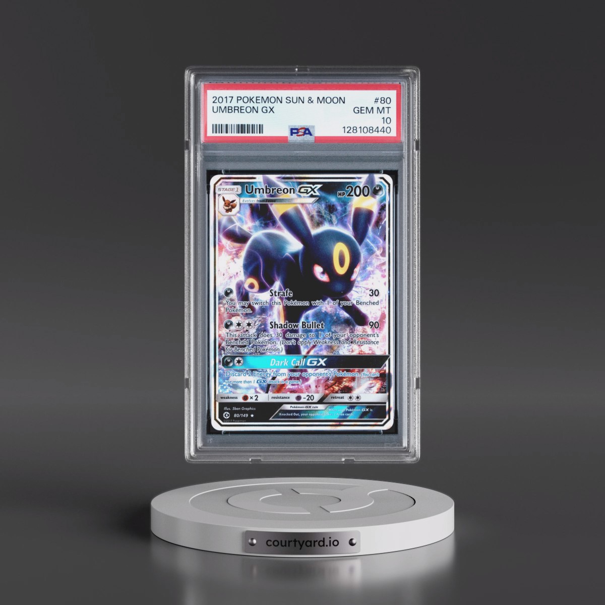 2017 Pokémon Sun & Moon #80 Umbreon GX - Holo (PSA 10 GEM MINT)