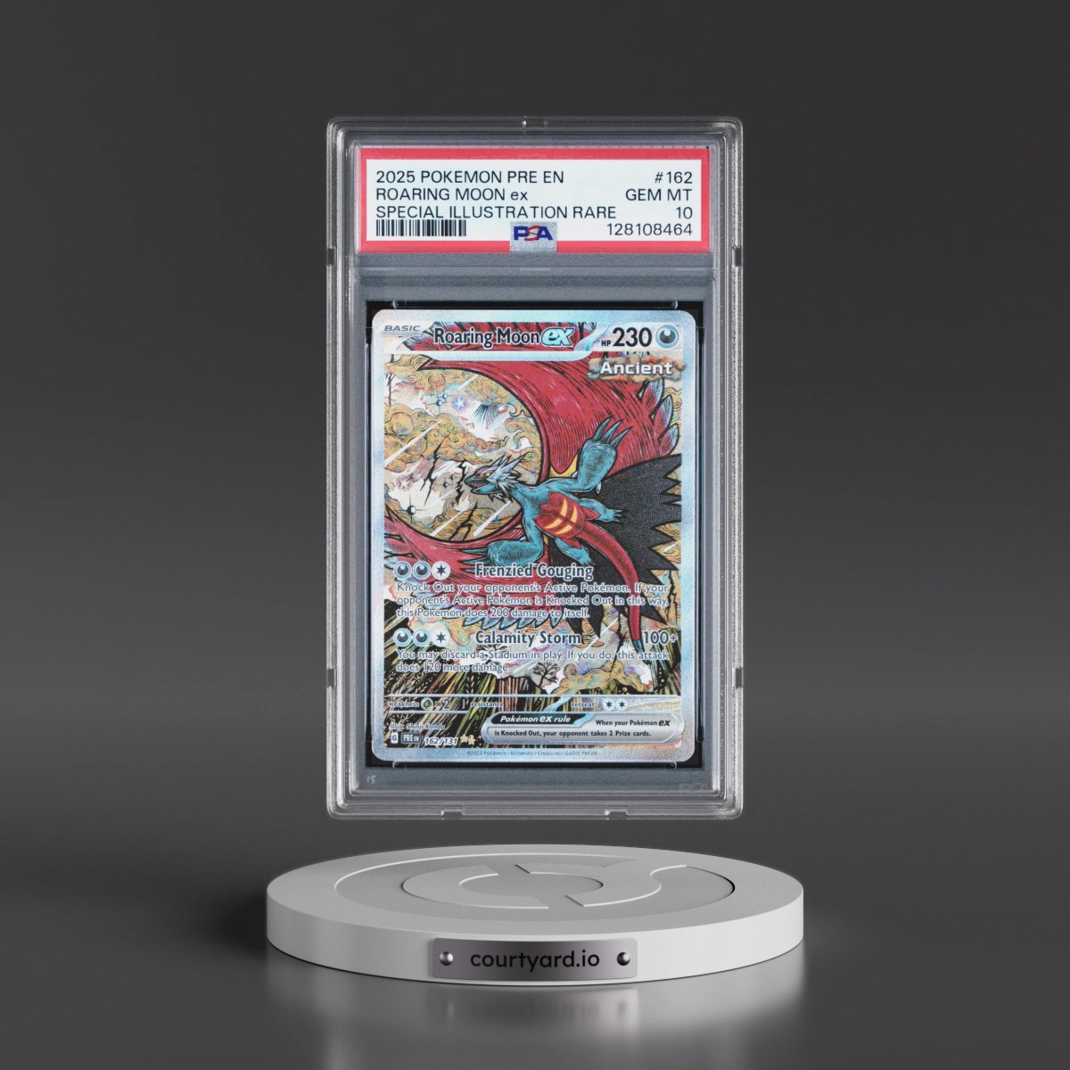 2025 Pokémon Pre EN-Prismatic Evolutions #162 Roaring Moon EX - Holo Special Illustration Rare (PSA 10 GEM MINT)