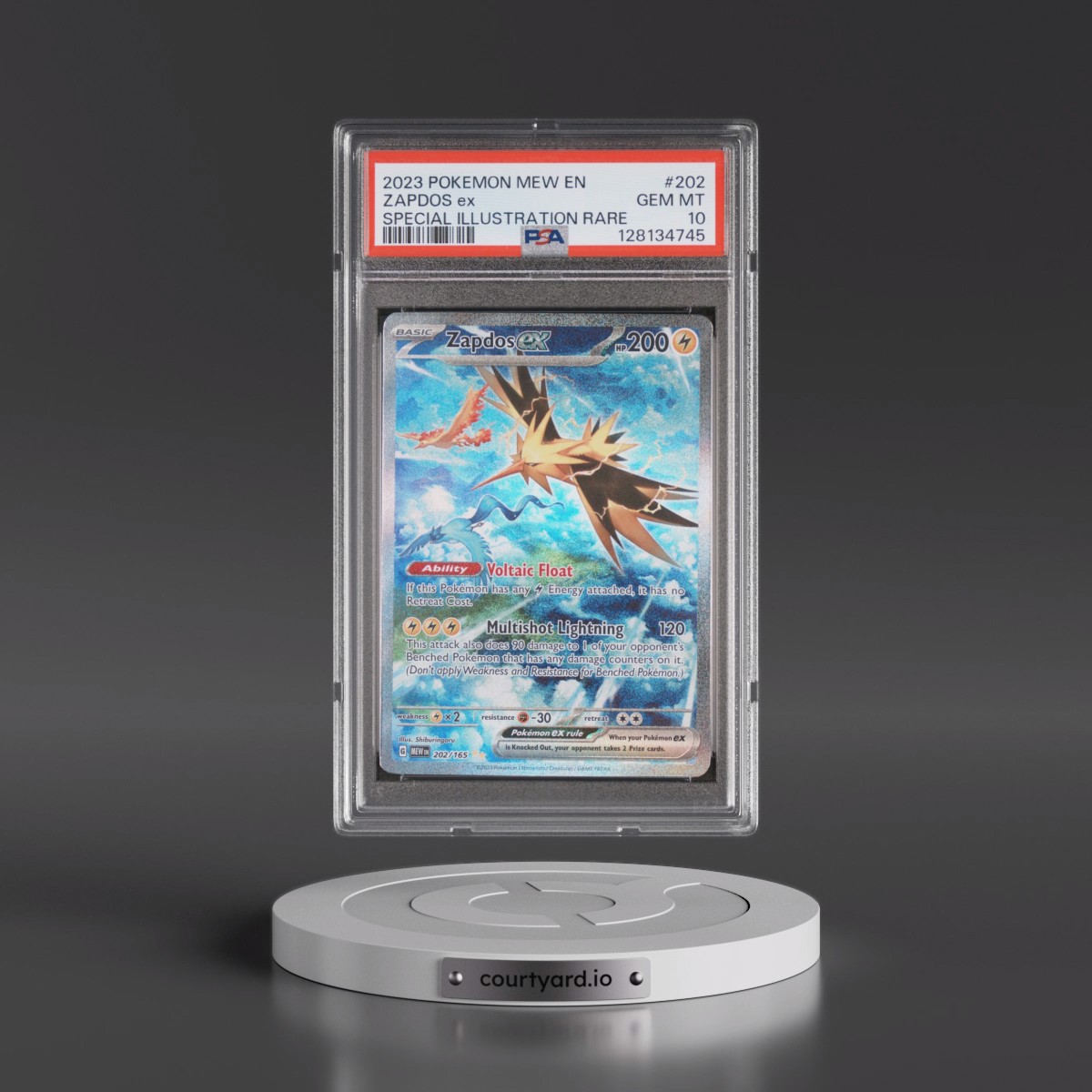 2023 Pokémon Mew EN-151 #202 Zapdos EX - Holo Special Illustration Rare (PSA 10 GEM MINT)