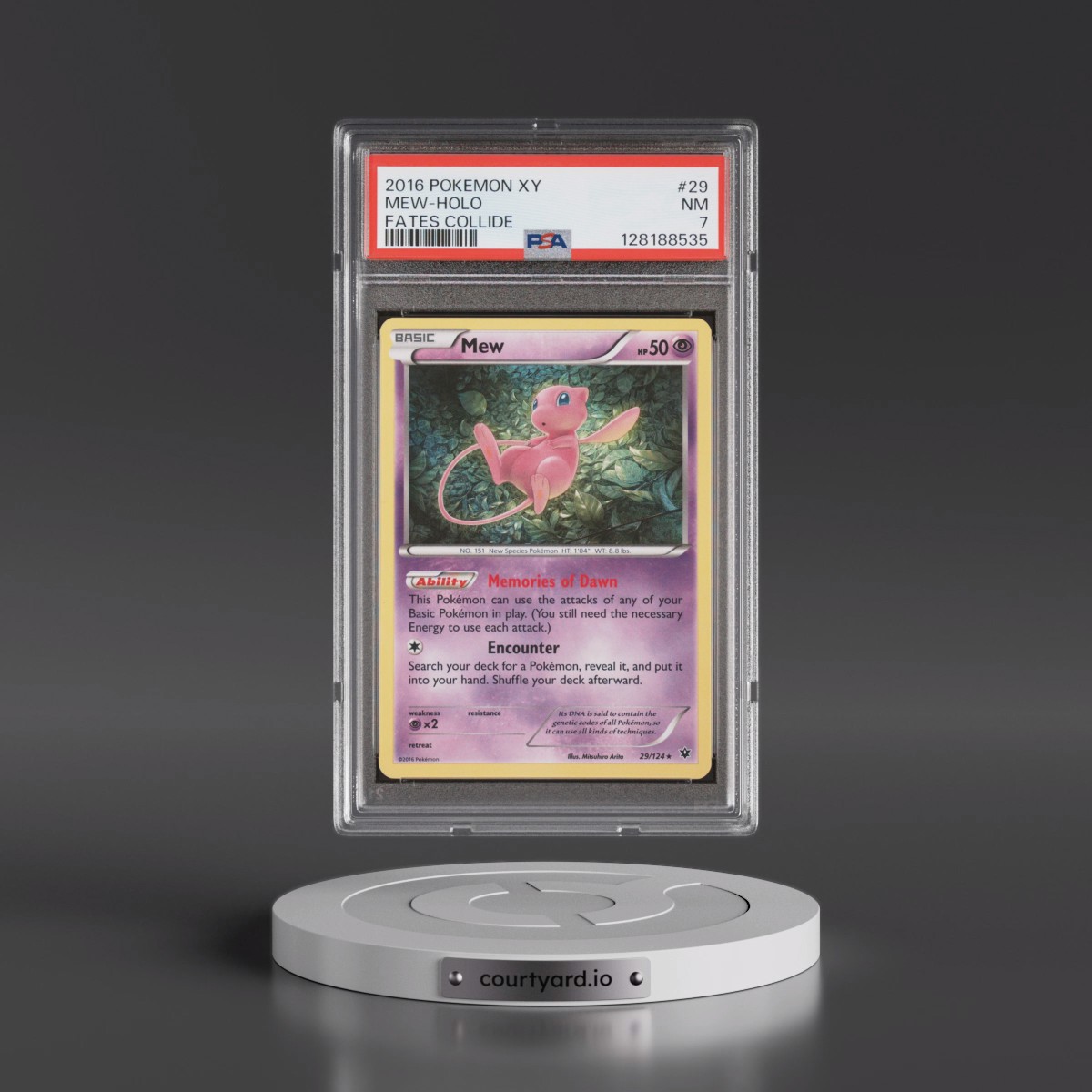 2016 Pokémon XY Fates Collide #29 Mew - Holo (PSA 7 NM)