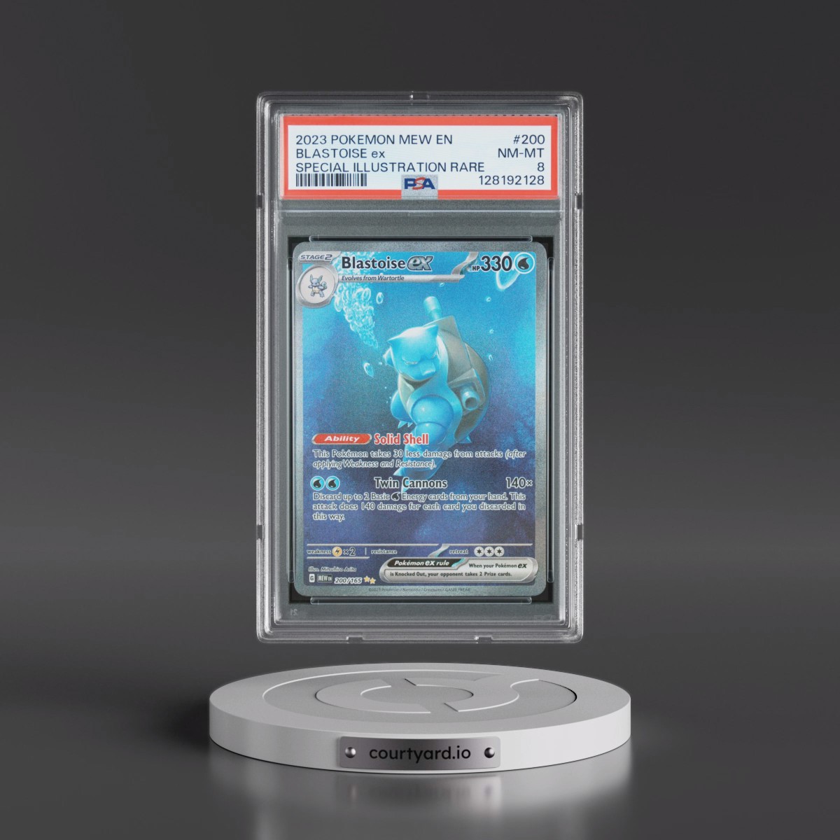 2023 Pokémon Mew EN-151 #200 Blastoise EX - Holo Special Illustration Rare (PSA 8 NM-MT)