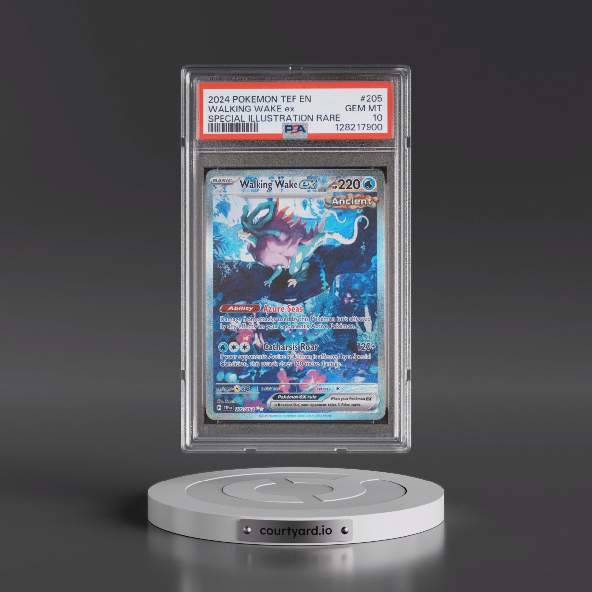 2024 Pokémon Tef EN-Temporal Forces #205 Walking Wake EX - Holo Special Illustration Rare (PSA 10 GEM MINT)