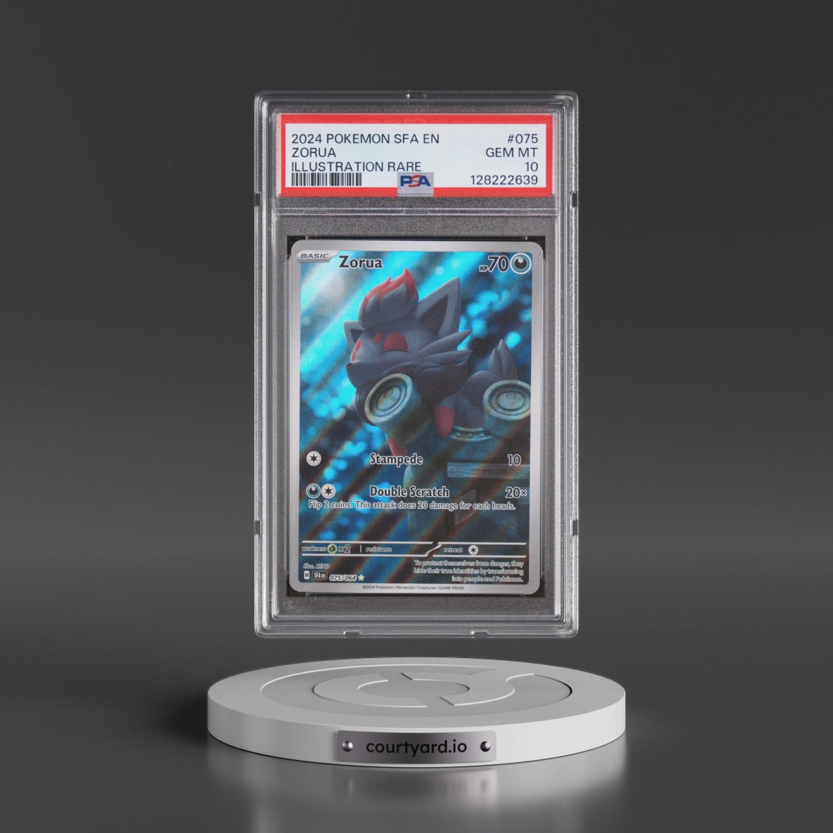 2024 Pokémon Sfa EN-Shrouded Fable #075 Zorua - Illustration Rare (PSA 10 GEM MINT)