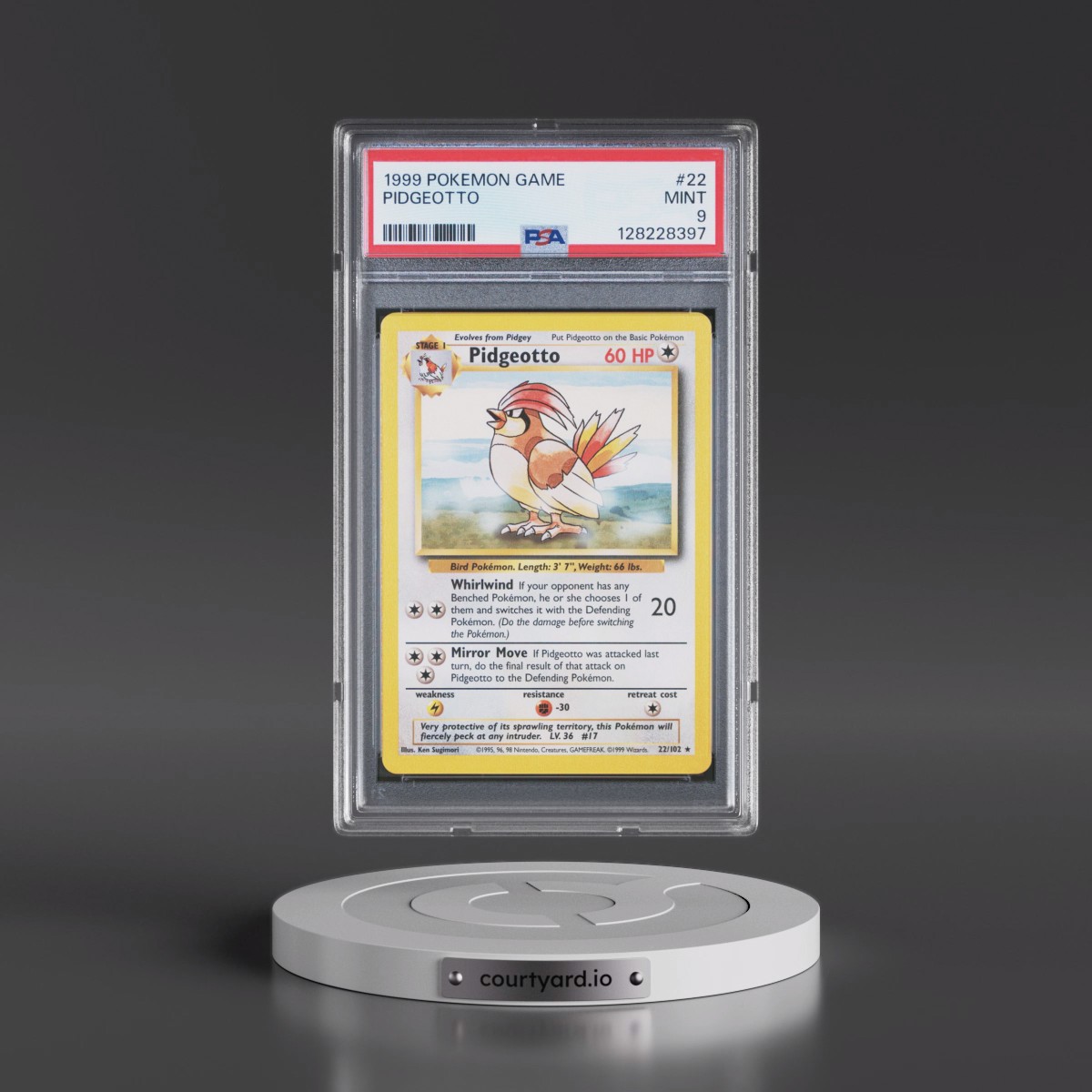 1999 Pokémon Game #22 Pidgeotto (PSA 9 MINT)