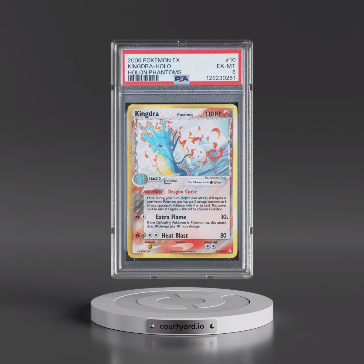 2006 Pokémon EX Holon Phantoms #10 Kingdra - Holo (PSA 6 EX-MT)