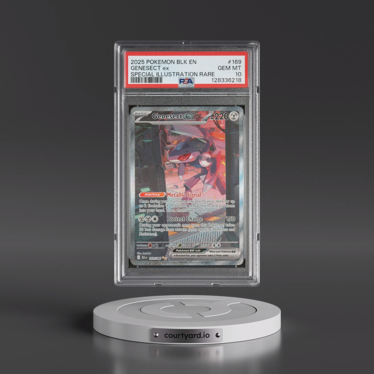2025 Pokémon Blk EN-Black Bolt #169 Genesect EX - Holo Special Illustration Rare (PSA 10 GEM MINT)