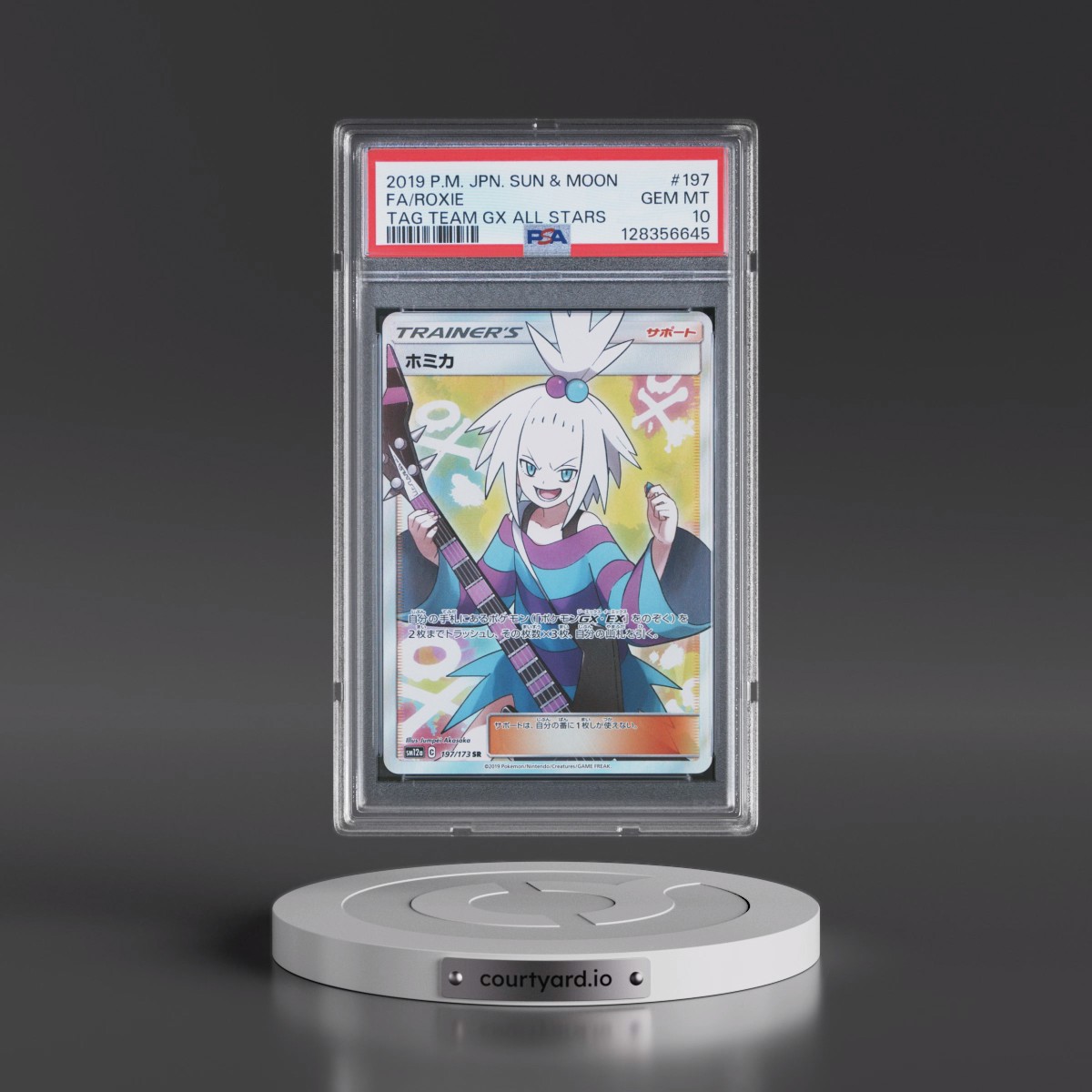 2019 Pokémon Sun & Moon Tag Team GX All Stars #197 Roxie - Full Art (PSA 10 GEM MINT)