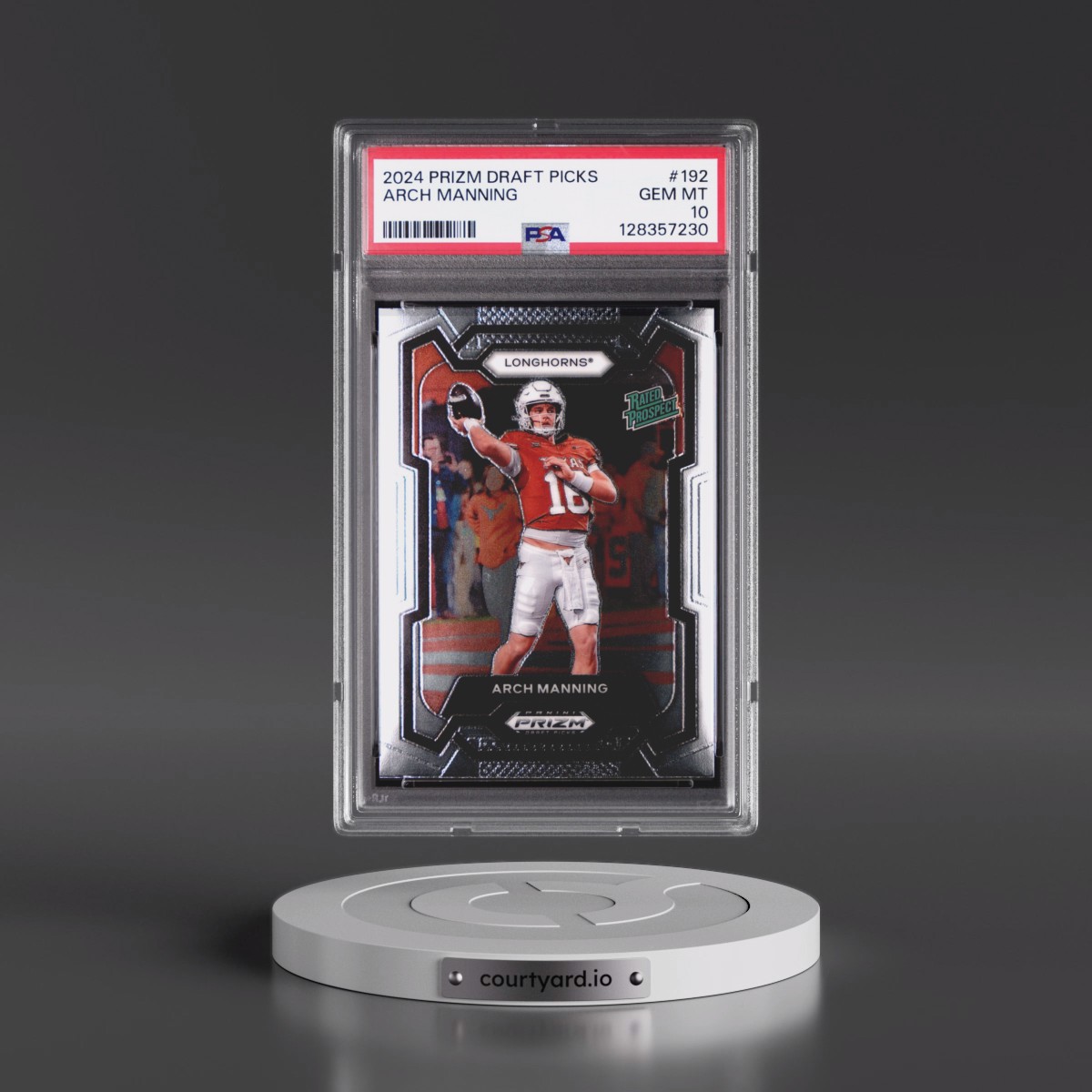 2024 Panini Prizm Draft Picks #192 Arch Manning (PSA 10 GEM MINT)