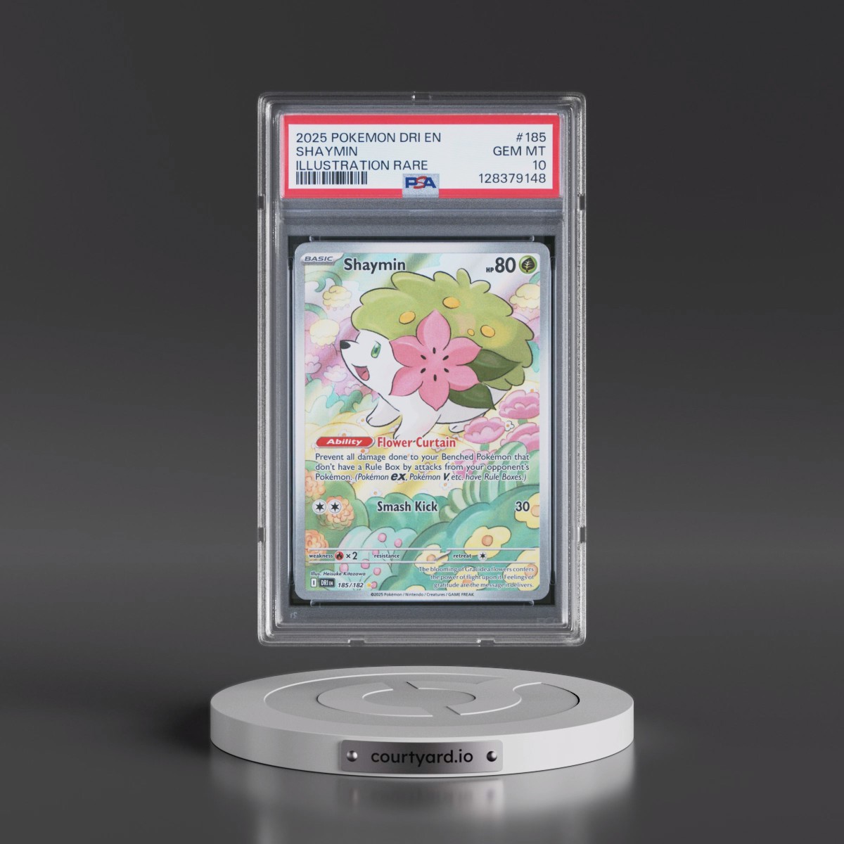2025 Pokémon Dri EN-Destined Rivals #185 Shaymin - Illustration Rare (PSA 10 GEM MINT)
