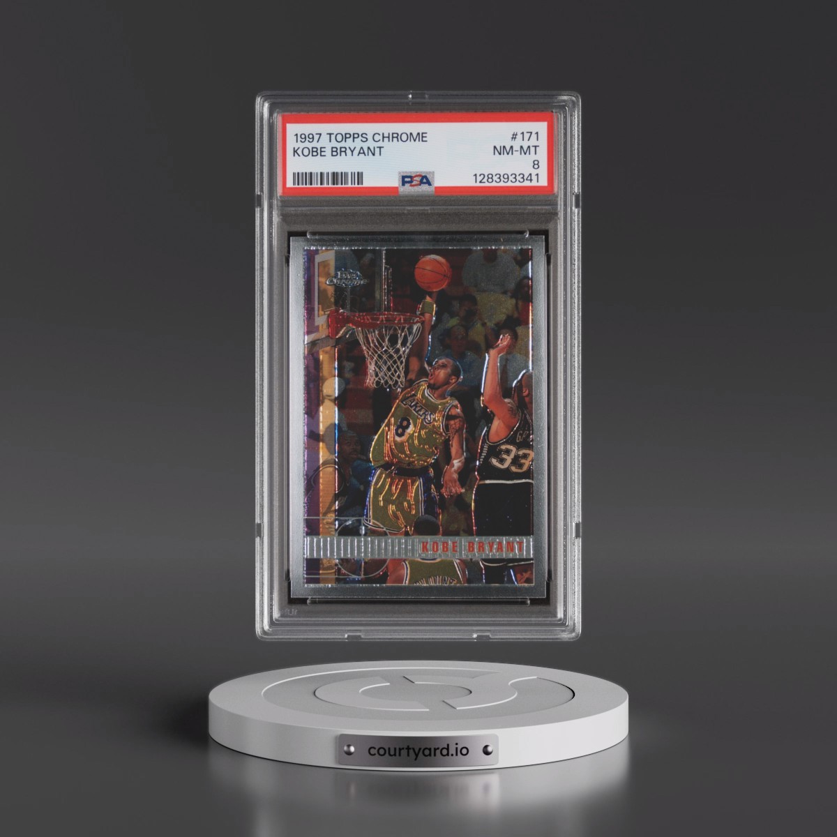 1997 Topps Chrome #171 Kobe Bryant (PSA 8 NM-MT)