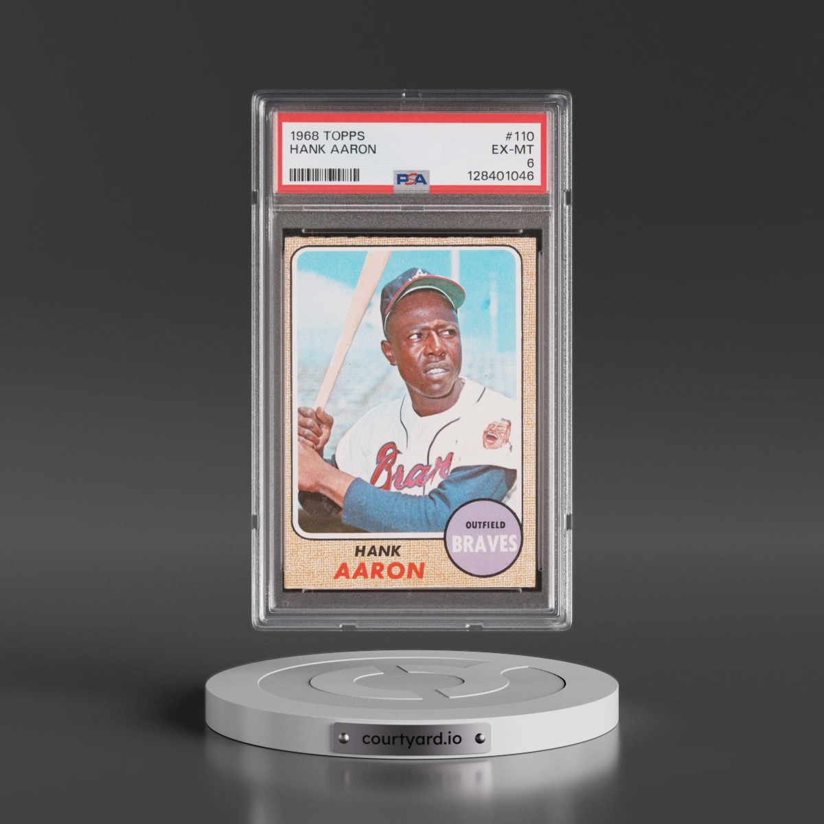 1968 Topps #110 Hank Aaron (PSA 6 EX-MT)