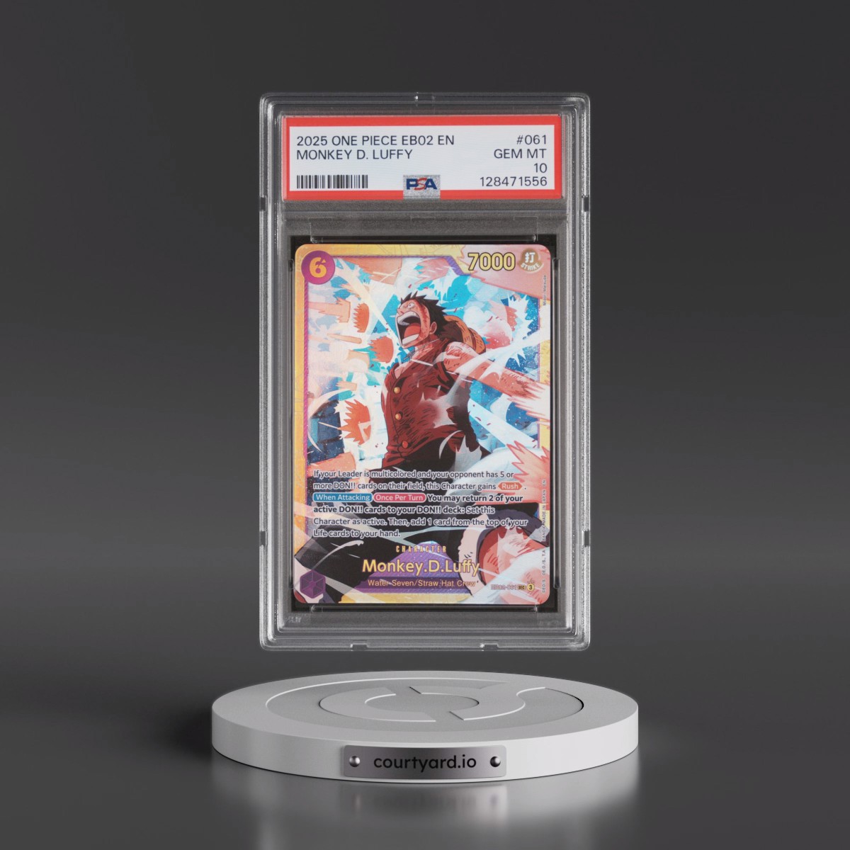 2025 One Piece EB02-Extra Booster -Anime 25th Collection #061 Monkey D. Luffy (PSA 10 GEM MINT)