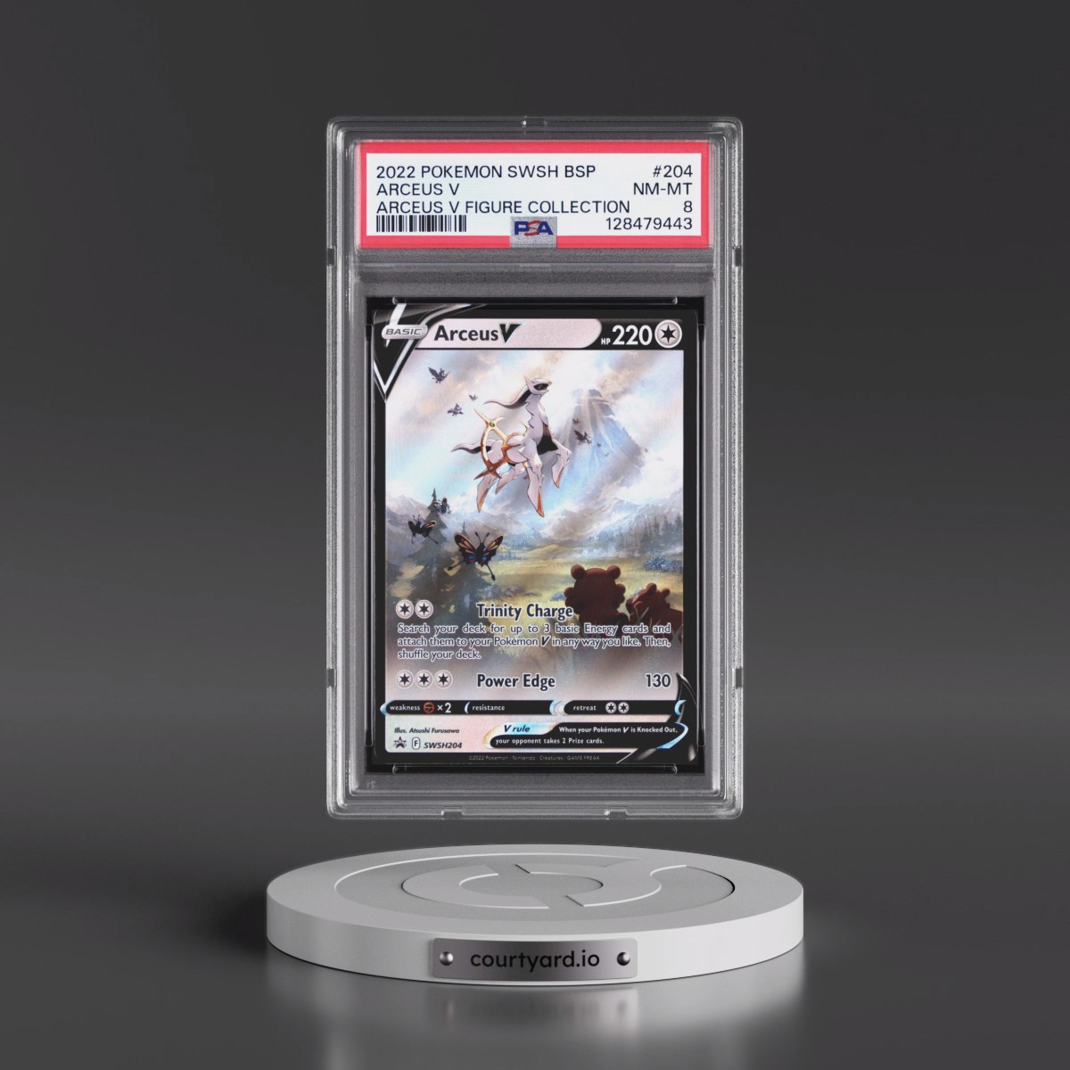 2022 Pokémon Swsh Black Star Promo #204 Arceus V - Holo Arceus V Figure Collection (PSA 8 NM-MT)
