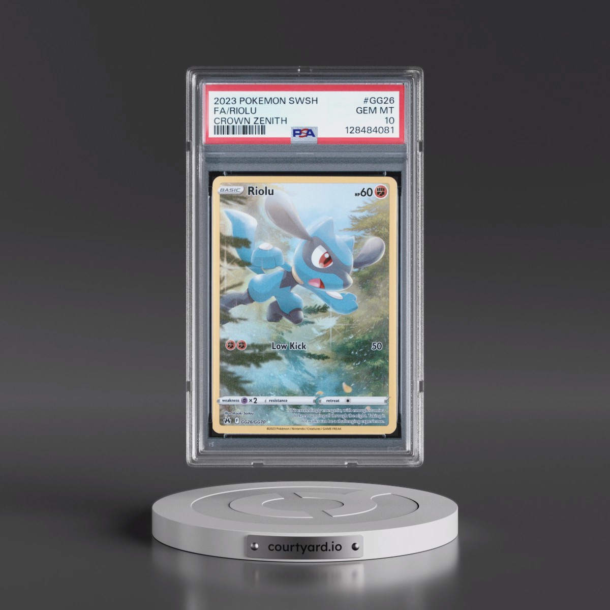 2023 Pokémon Sword and Shield Crown Zenith #GG26 Riolu - Full Art (PSA 10 GEM MINT)