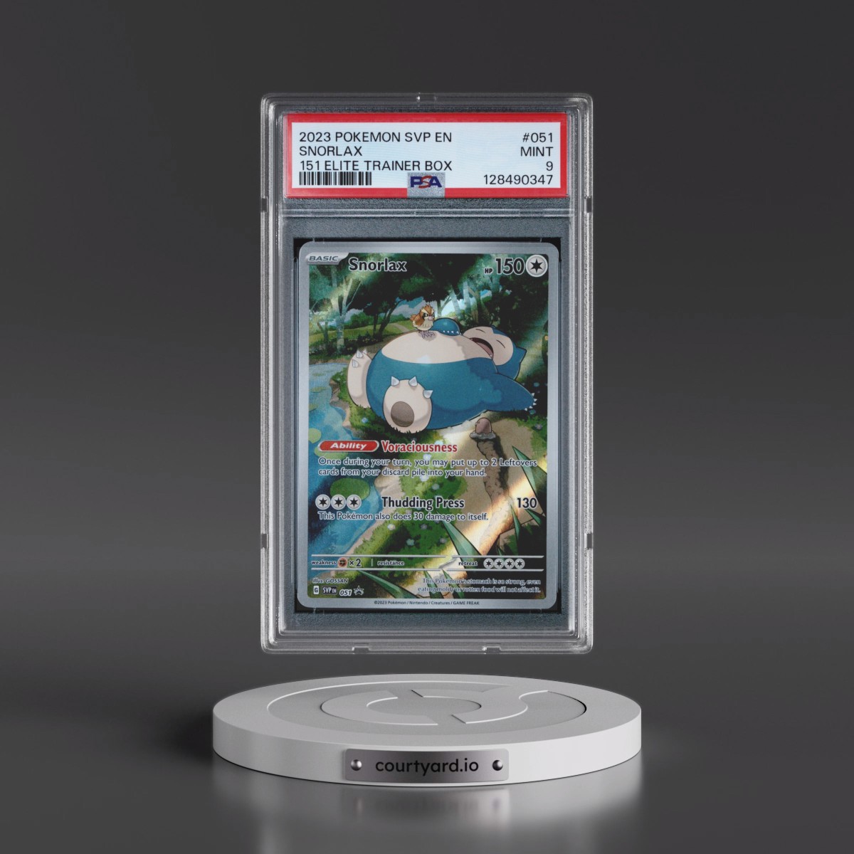 2023 Pokémon Svp EN-SV Black Star Promo #051 Snorlax - 151 Elite Trainer Box (PSA 9 MINT)