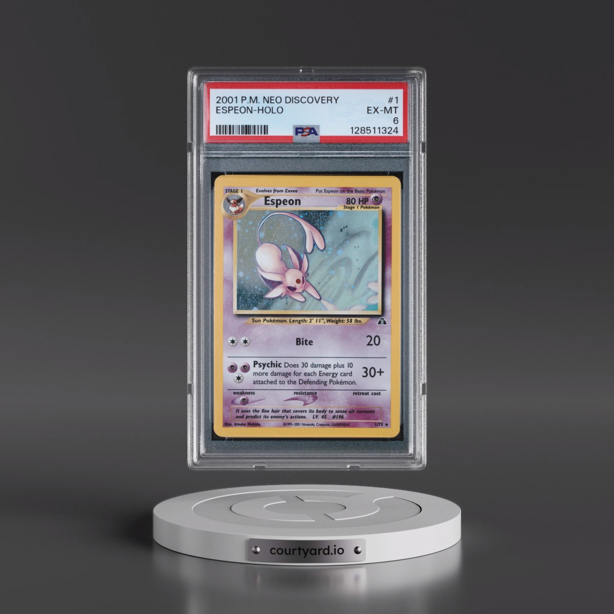 2001 Pokémon Neo Discovery Espeon - Holo #1 PSA 6