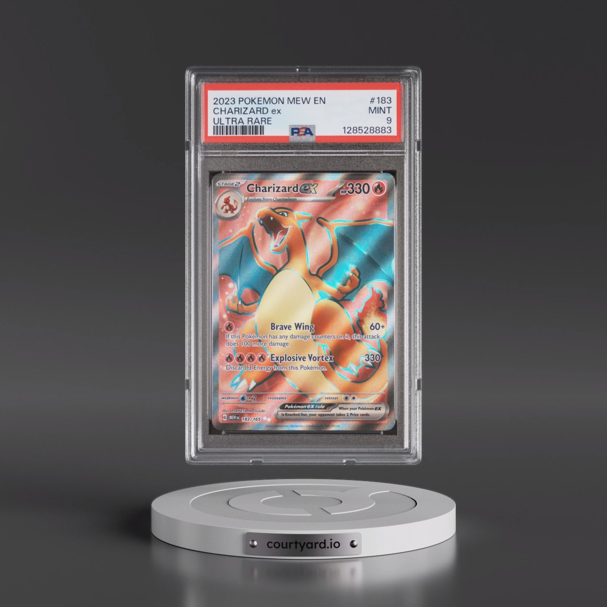 2023 Pokémon Mew EN-151 #183 Charizard EX - Holo Ultra Rare (PSA 9 MINT)