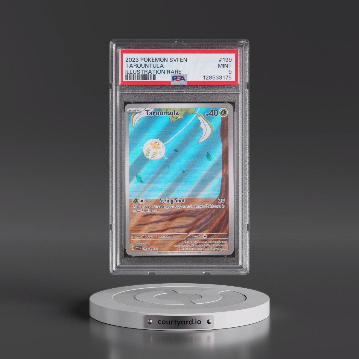 2023 Pokémon Svi EN-Scarlet & Violet #199 Tarountula - Illustration Rare (PSA 9 MINT)