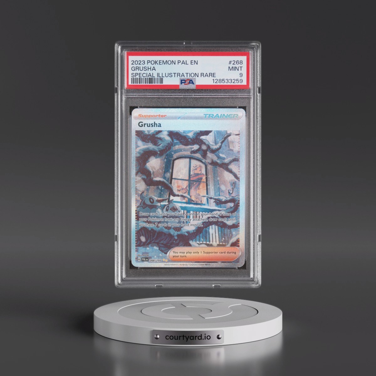 2023 Pokémon Pal EN-Paldea Evolved #268 Grusha - Special Illustration Rare (PSA 9 MINT)