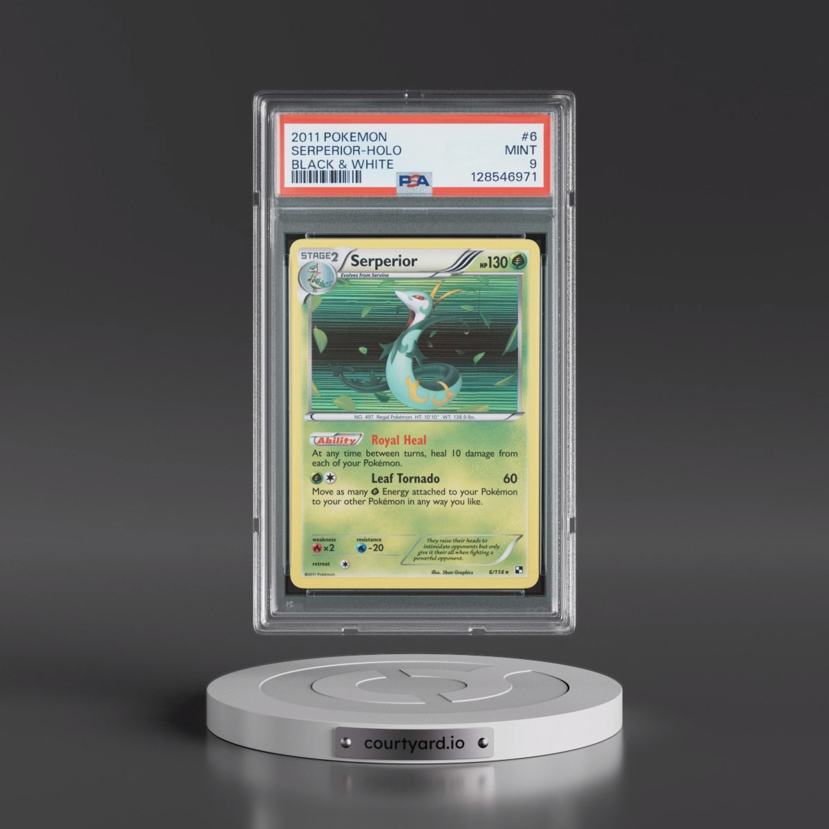 2011 Pokémon Black & White #6 Serperior - Holo (PSA 9 MINT)
