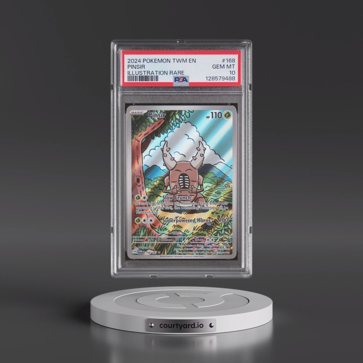 2024 Pokémon Twm EN-Twilight Masquerade #168 Pinsir - Illustration Rare (PSA 10 GEM MINT)