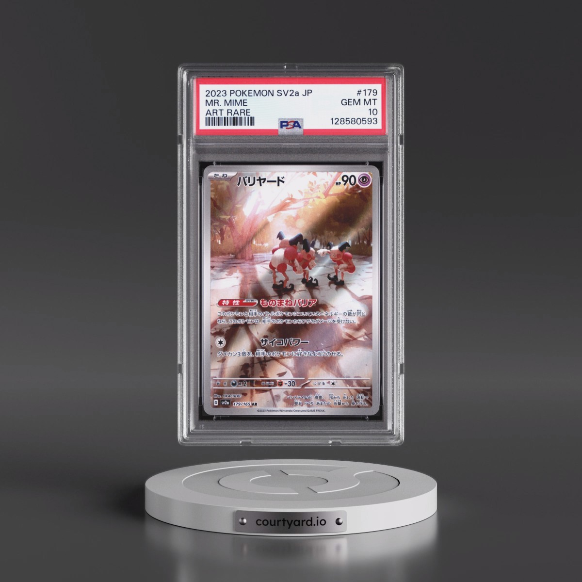 2023 Pokémon Sv2a-Pokémon Card 151 Mr. Mime - Art Rare #179 PSA 10
