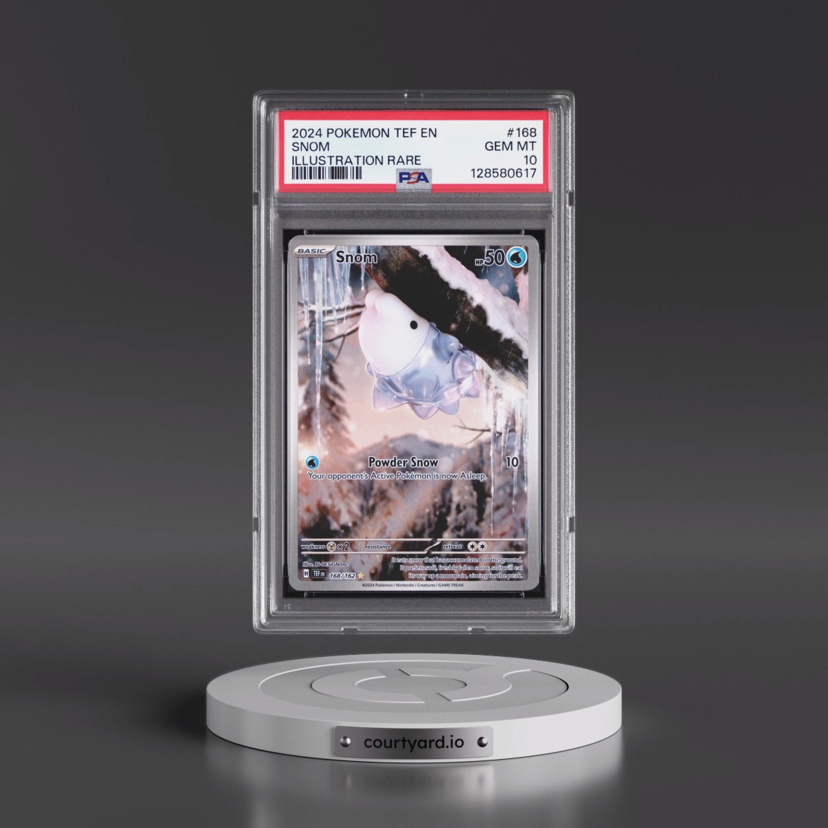 2024 Pokémon Tef EN-Temporal Forces #168 Snom - Illustration Rare (PSA 10 GEM MINT)