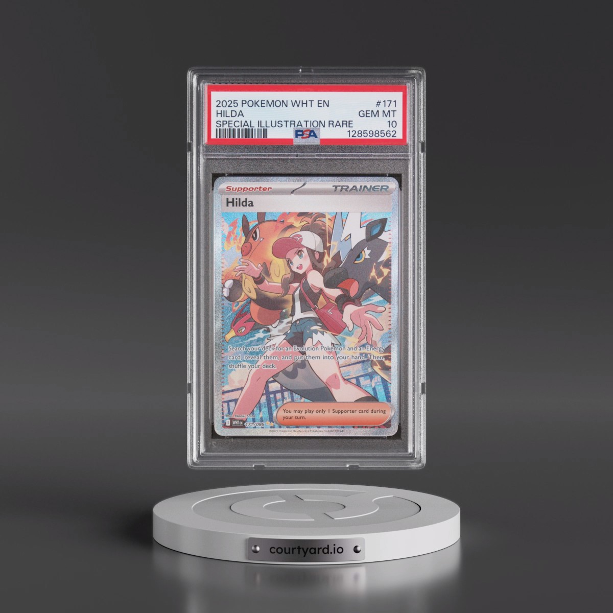 2025 Pokémon Wht EN-White Flare #171 Hilda - Special Illustration Rare (PSA 10 GEM MINT)