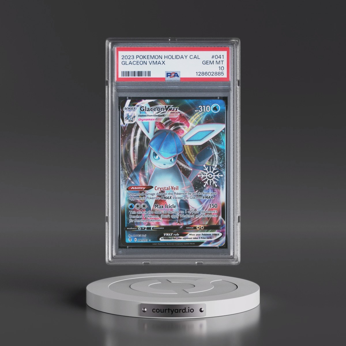 2023 Pokémon Holiday Calendar #041 Glaceon Vmax (PSA 10 GEM MINT)
